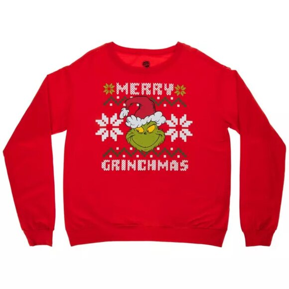 NEW The Christmas Shoppe Merry Grinchmas Adult Sweatshirt - Picture 1 of 8